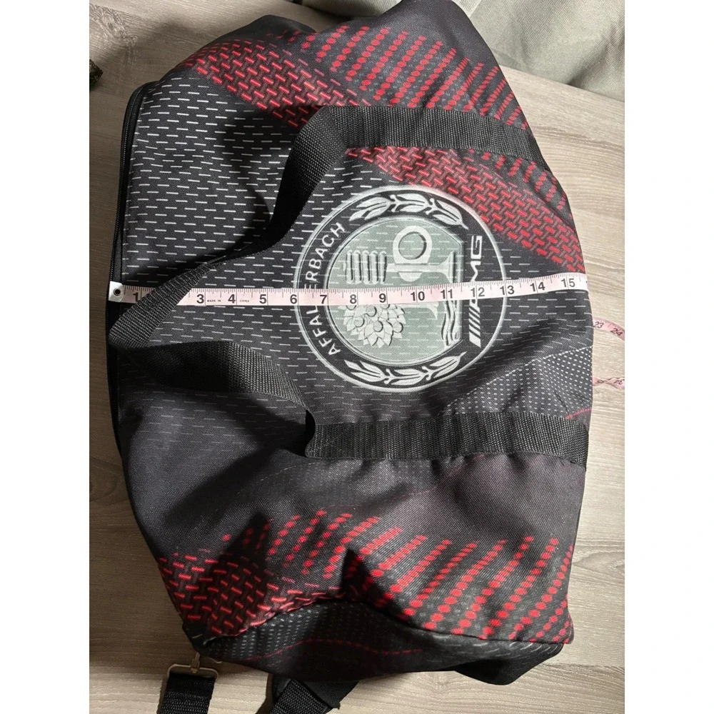 AMG Affalterbach Duffel Bag Black Red Graphic Travel Gym Bag Carry On